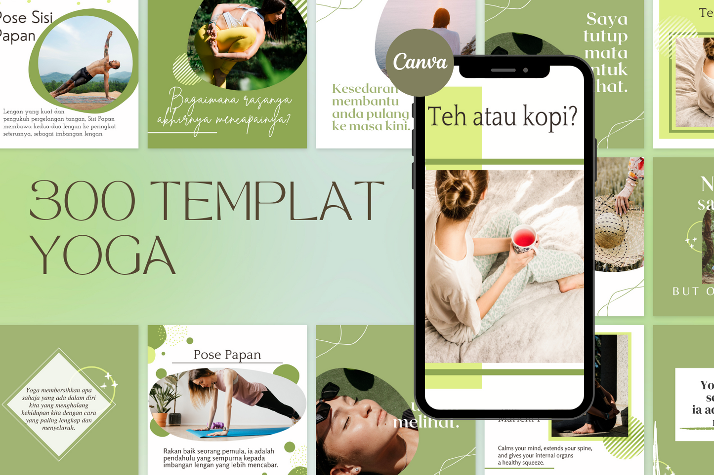 300 Templat Yoga Untuk Media Sosial