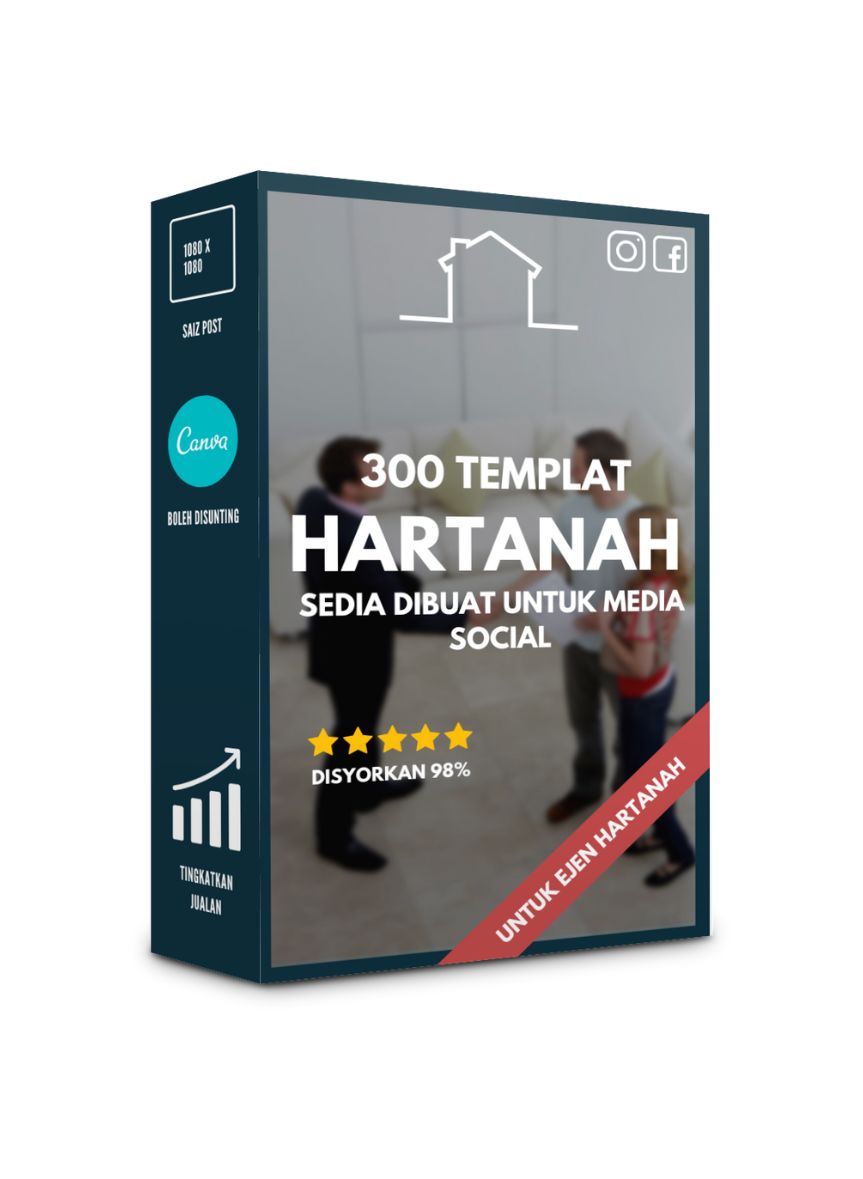 Bundle Hartanah Dengan 300 Templat Media Sosial Yang Tersiap Sedia